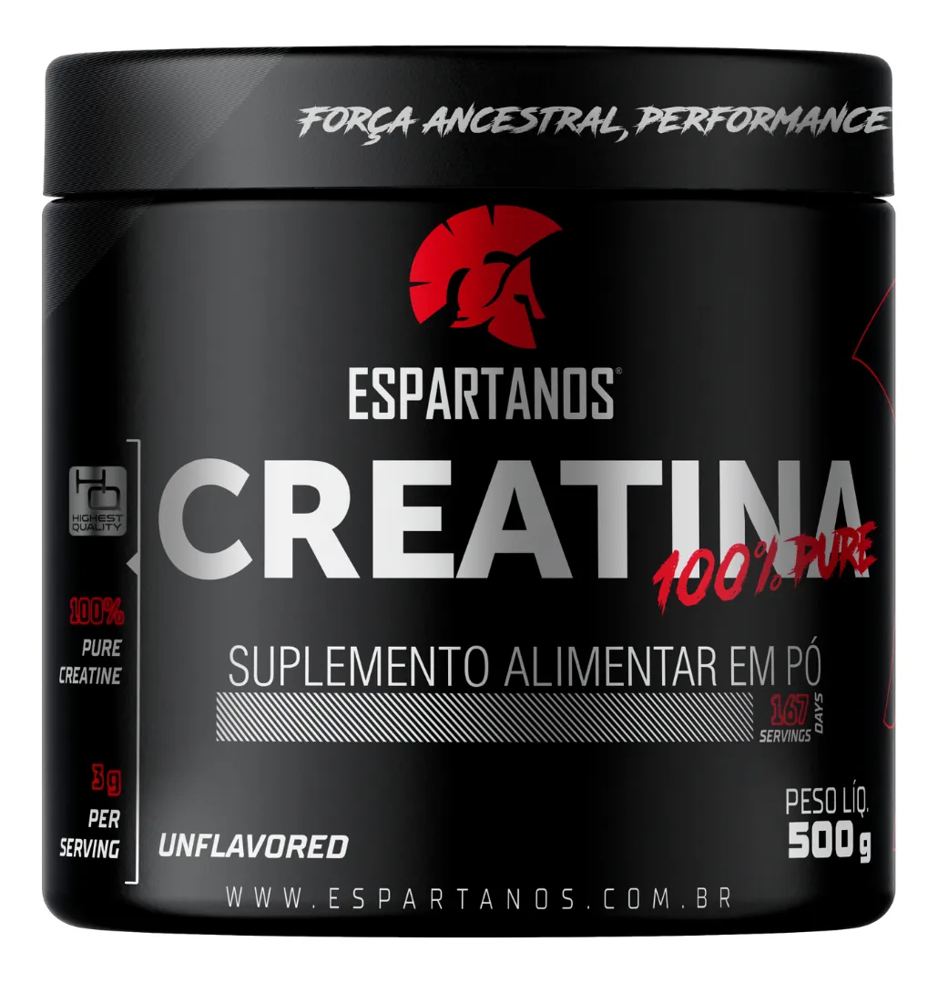 Creatina Monohidratada 500g 100% Pura Espartanos