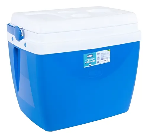 Caixa Térmica Cooler 34 Litros Até 50 Latas C/ Alça Azul Mor