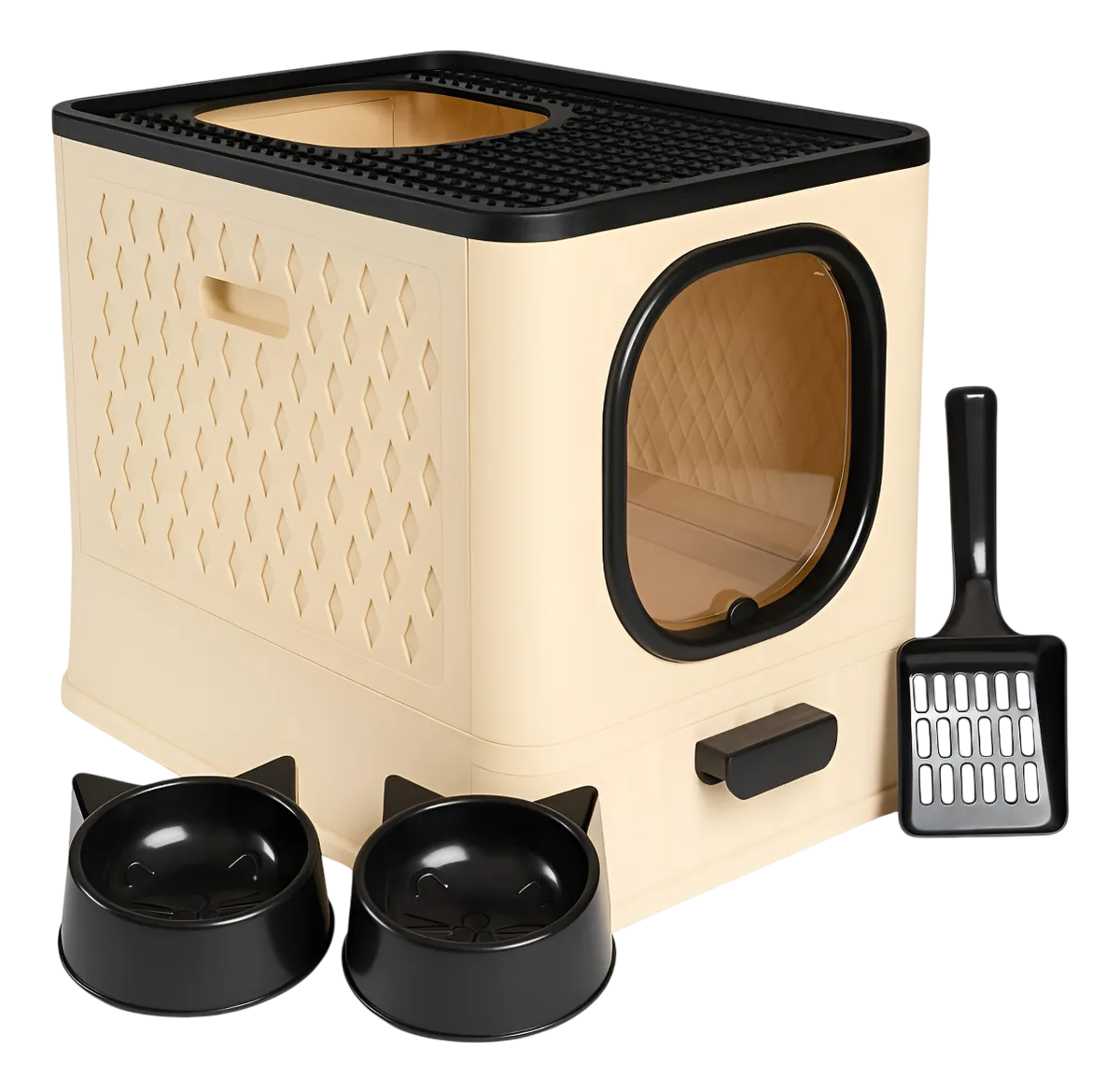 Caixa De Areia Premium Para Gatos Fechada Furba Grande Sandbox Luxo