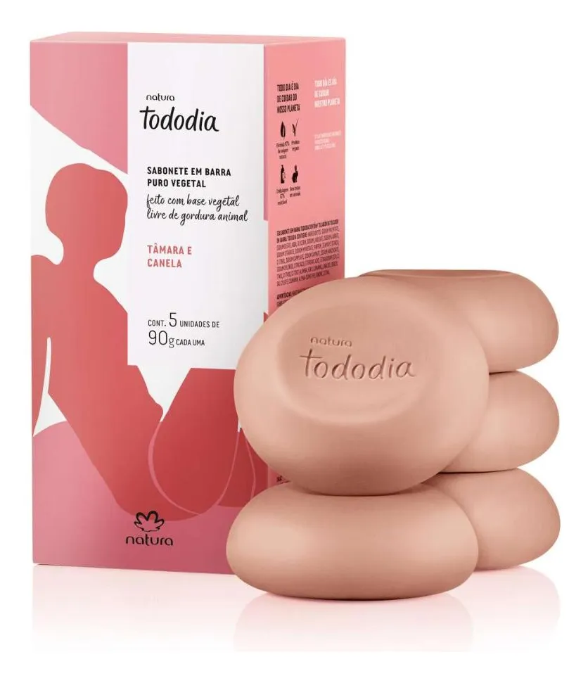 Sabonete Natura Tododia Tâmara e Canela 5 unidades de 90g