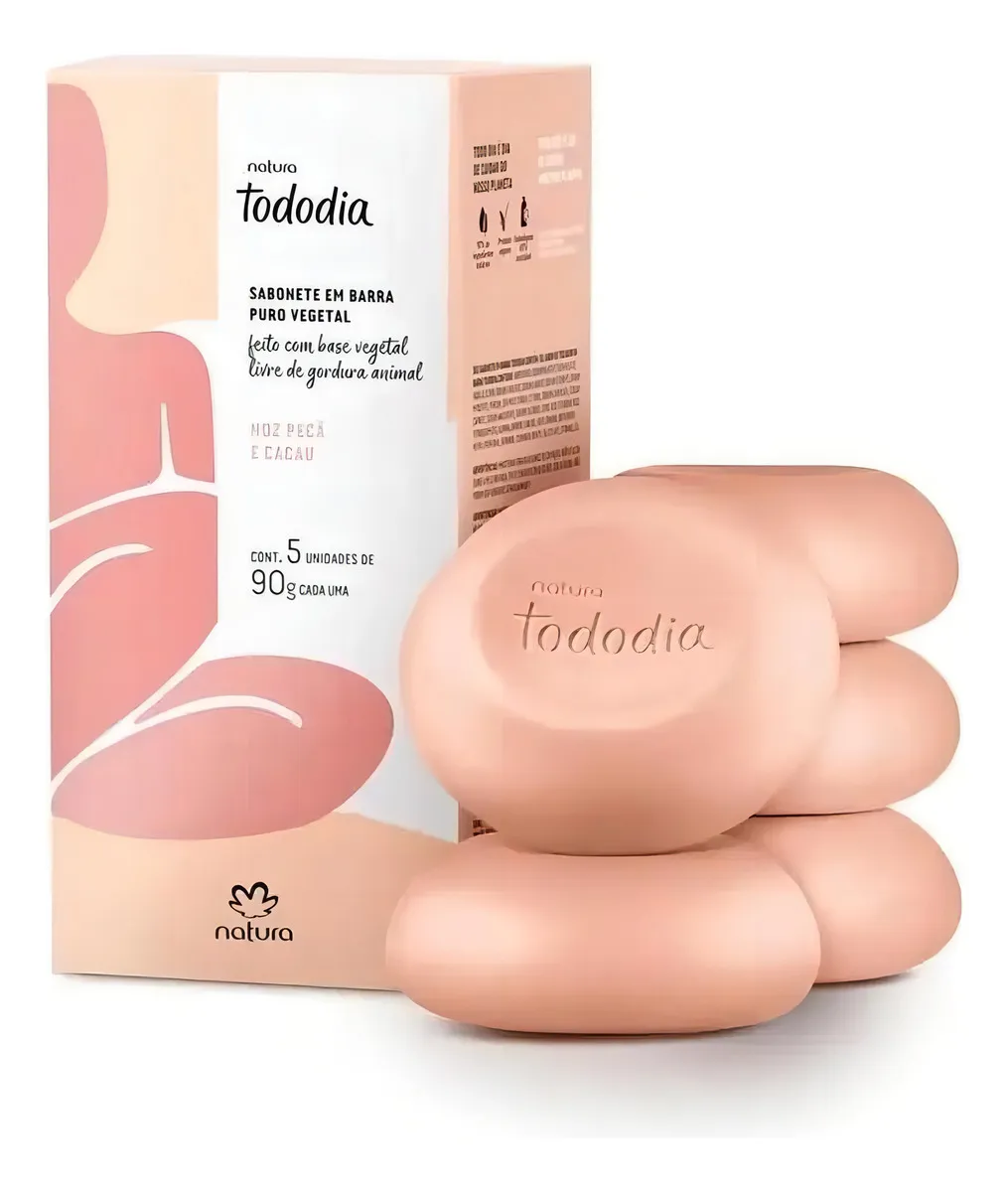 Natura Tododia Noz Pecã & Cacau Kit com 5 Sabonetes