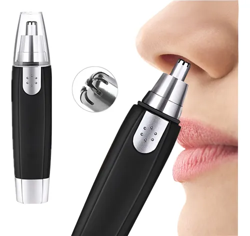 Aparador Cortador De Pelos Nariz E Orelha Portátil. Preto