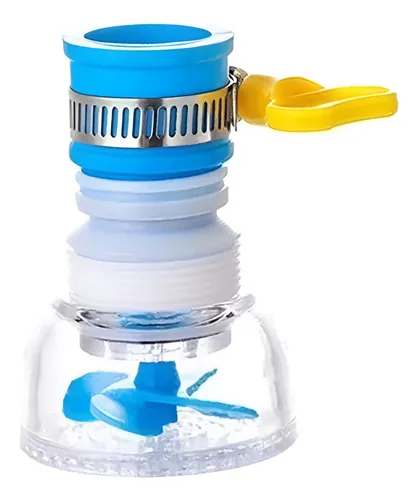 Bico de Torneira Chuveirinho Bico Giratório 360º Sanfonado Universal Azul-claro Plástico Acrílico