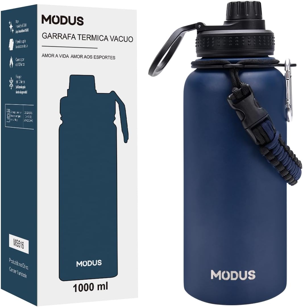 Garrafa Térmica Esportiva De Aço Inoxidável Com Isolamento A Vácuo De 1000ML