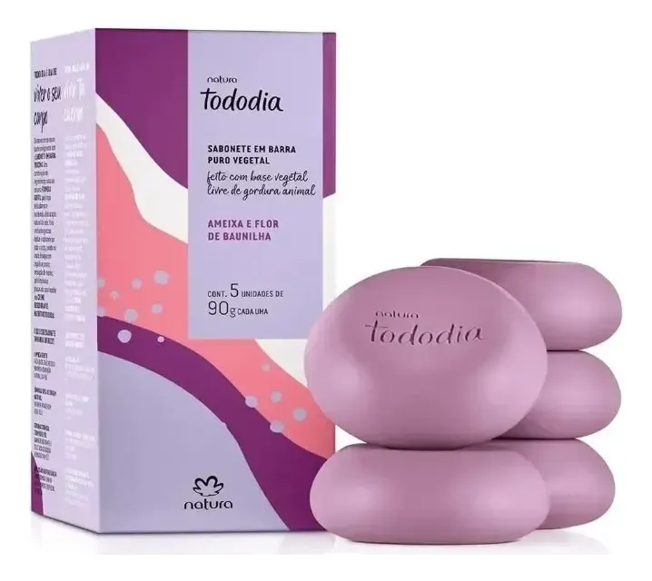 Sabonete Barra Ameixa E Flor De Baunilha 5 Un Natura Tododia