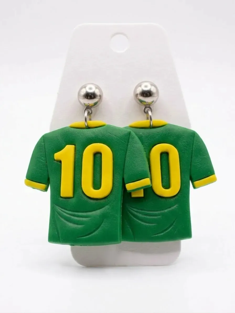 Brinco Da Copa Camisa 10 Brasil Aço Inoxidavel