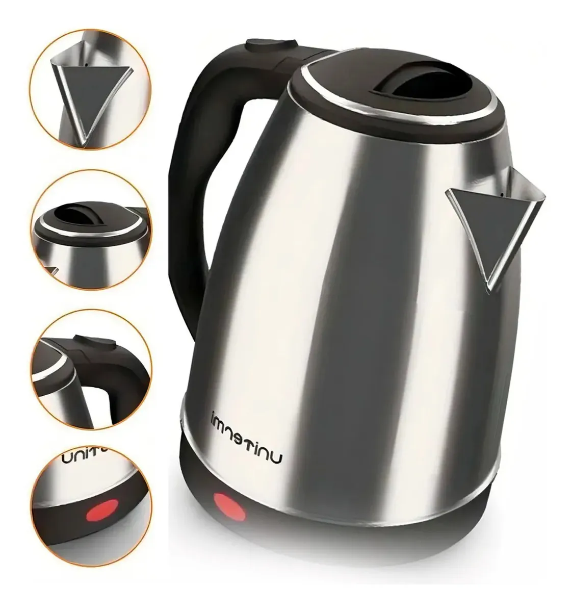 Chaleira Elétrica 127v 1,8l 1200w Inox Unitermi Atacama Café