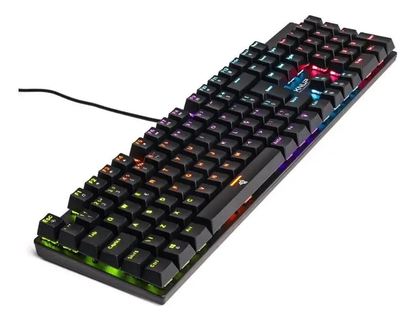 Teclado Gamer Mecânico Knup KP-TE114 Opto-Mecânico com Switch Blue RGB Português