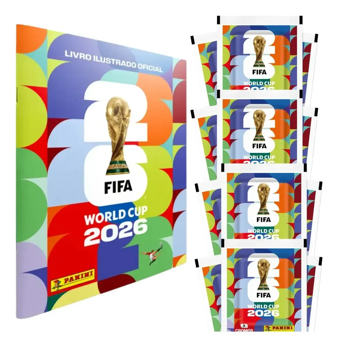 Álbum Copa Do Mundo 2026 Capa Mole + 84 Figurinhas