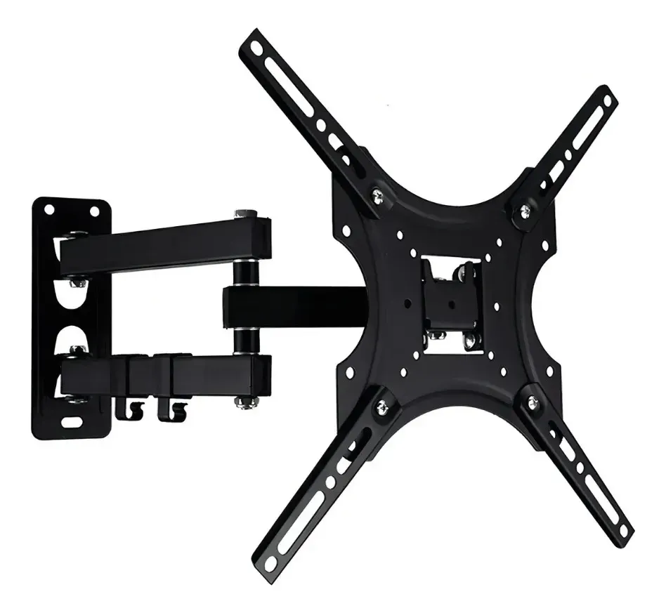 Suporte Para Tv Tri-articulado Lcd Led 26 32 40 42 47 50 55 Cor Preto