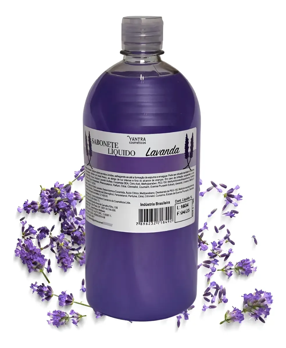 Sabonete Líquido 1l Concentrado Refil Perolado Hidratante Lavanda