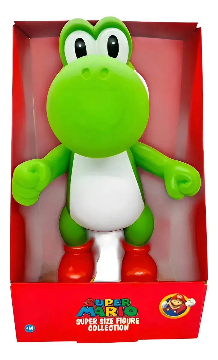 Boneco Yoshi Do Super Mario Articulavel 25cm Action Figure