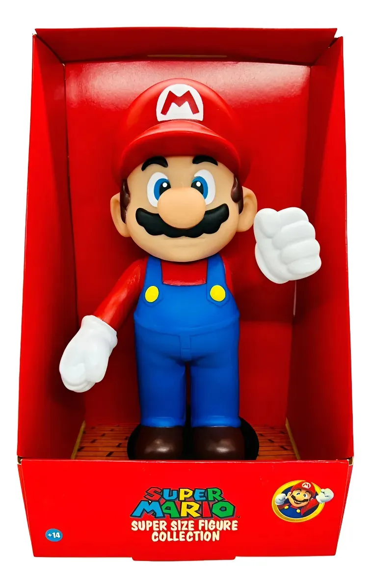 Boneco Super Mario Bros Articulável 22cm Vinil Brinquedo
