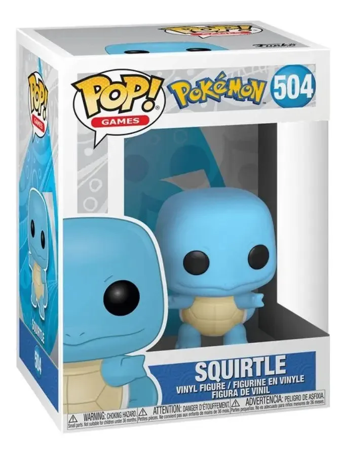 Boneco Squirtle Jogos De Pokémon 504 Funko Pop!