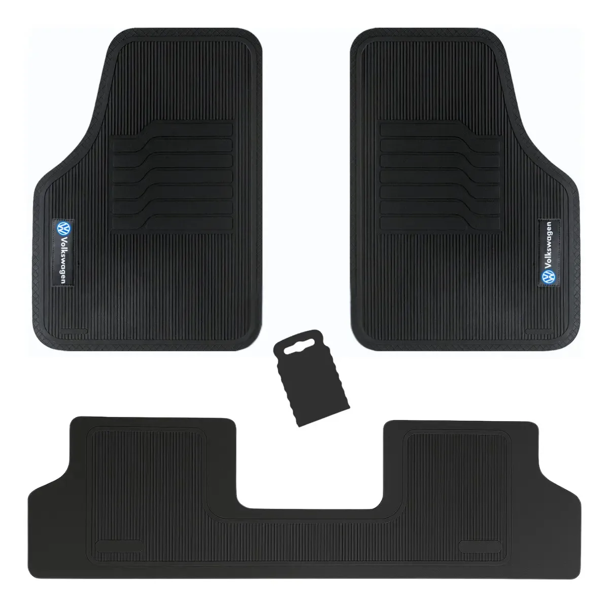 Kit Jogo Tapete Automotivo Borracha Volkswagen + Lixeira