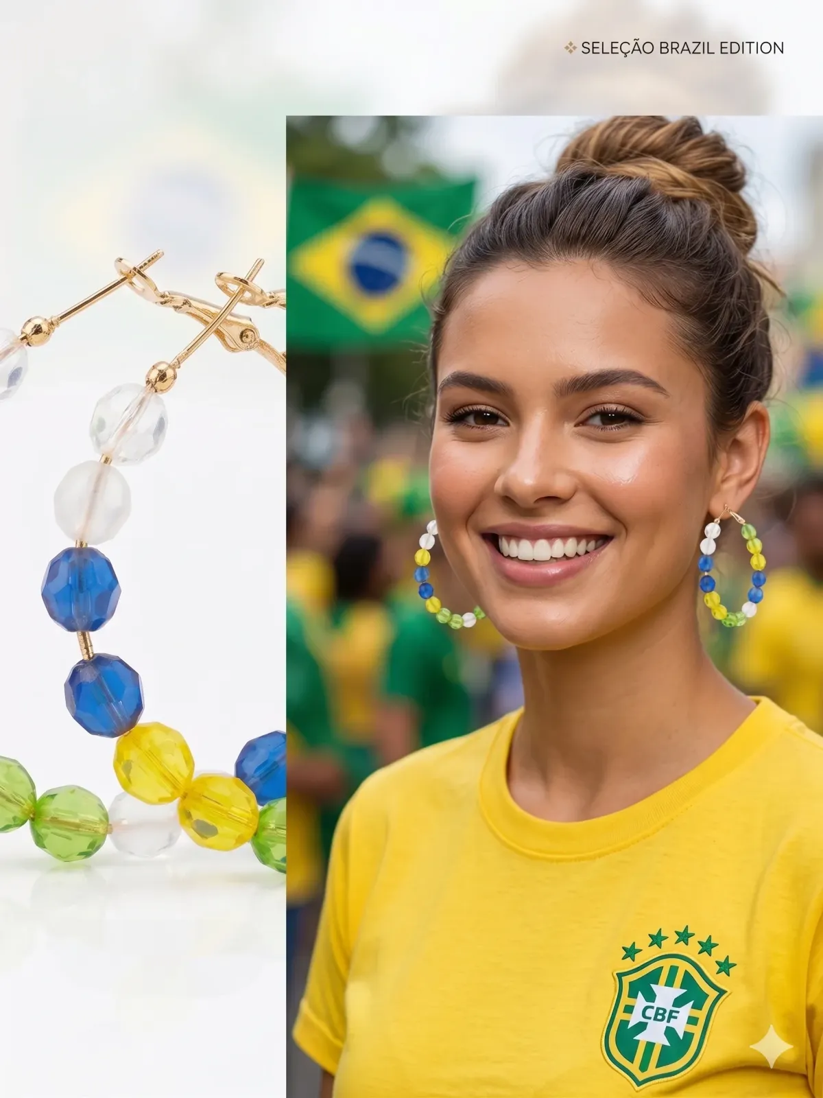 Brinco Argola Copa 2026 Bel Biju Original Pronta Entrega